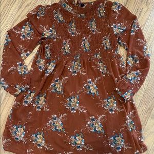 Long sleeve floral dress